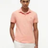 Polo slim fit din piqué elastic