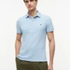 Polo slim fit din piqué elastic