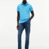 Polo slim fit din piqué elastic