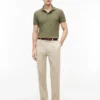 Polo slim fit din piqué elastic