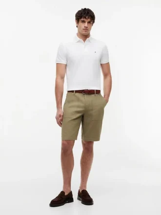 Polo slim fit din piqué elastic