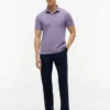 Polo slim fit din piqué elastic