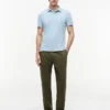 Polo slim fit din piqué elastic