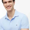 Polo slim fit din piqué elastic