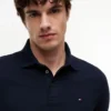 Polo slim fit din piqué elastic