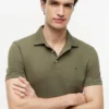 Polo slim fit din piqué elastic