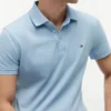 Polo slim fit din piqué elastic