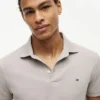 Polo slim fit din piqué elastic