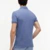 Polo slim fit din piqué elastic