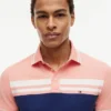 Polo slim fit din piqué elastic cu dungi groase