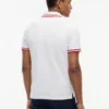 Polo slim fit din piqué elastic cu dungi groase