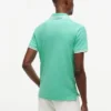 Polo slim fit din piqué elastic cu dungi groase