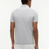 Polo slim fit din piqué elastic cu dungi groase