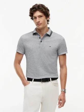 Polo slim fit melanj