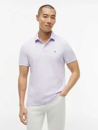 Polo Tommy cu croială regular și material elastic