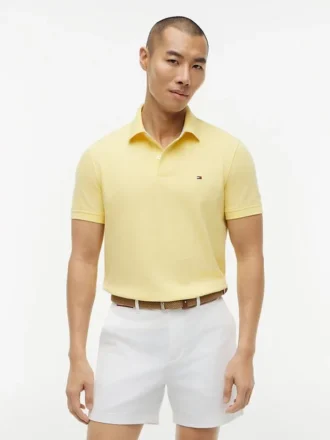 Polo Tommy cu croială regular și material elastic