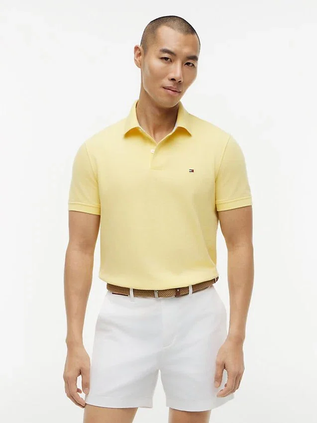 Polo Tommy cu croială regular și material elastic Polo Tommy cu croială regular și material elastic