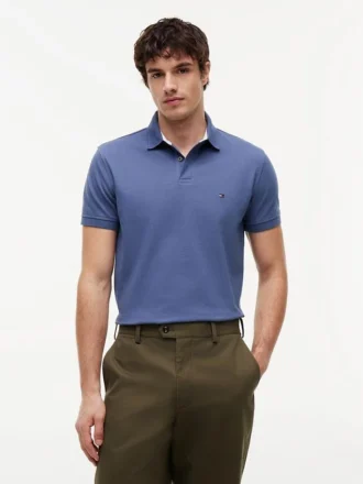 Polo Tommy cu croială regular și material elastic