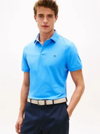 Polo Tommy cu croială regular și material elastic