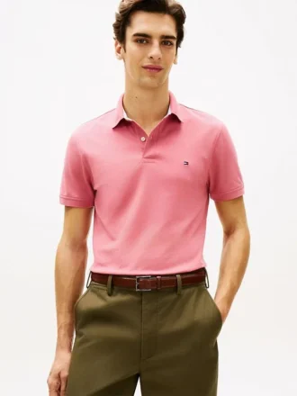Polo Tommy cu croială regular și material elastic