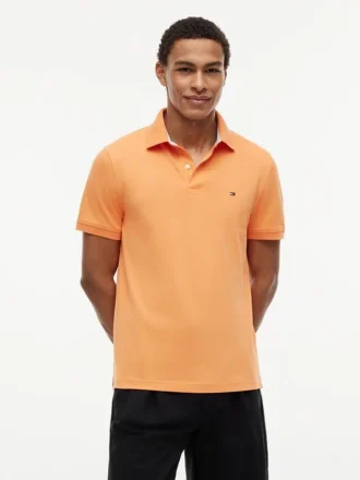 Polo Tommy cu croială regular și material elastic