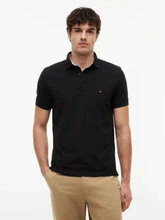 Polo Tommy cu croială regular și material elastic