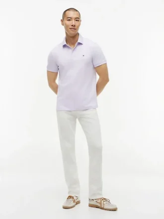 Polo Tommy cu croială regular și material elastic