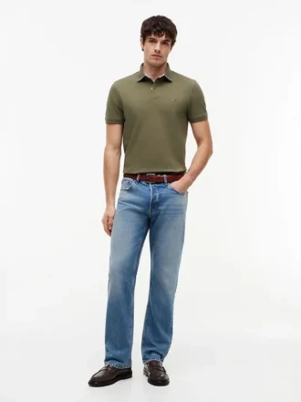 Polo Tommy cu croială regular și material elastic
