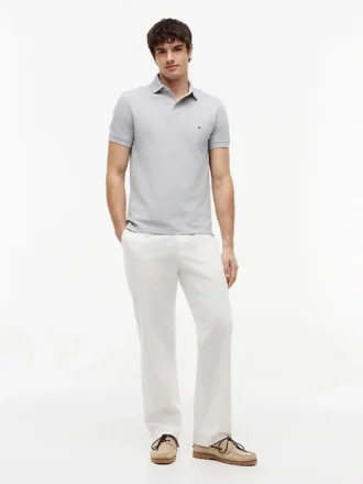 Polo Tommy cu croială regular și material elastic