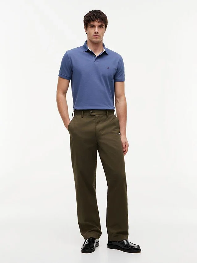 Polo Tommy cu croială regular și material elastic Polo Tommy cu croială regular și material elastic