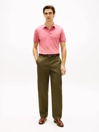 Polo Tommy cu croială regular și material elastic