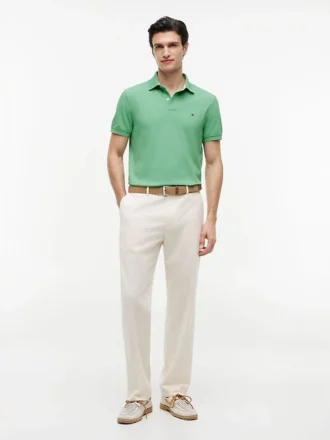 Polo Tommy cu croială regular și material elastic