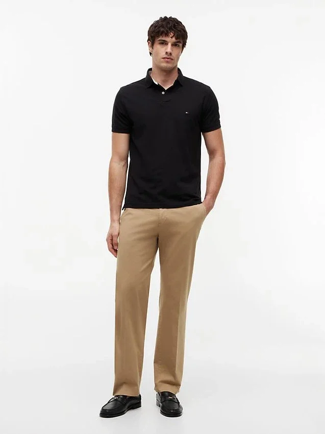 Polo Tommy cu croială regular și material elastic Polo Tommy cu croială regular și material elastic