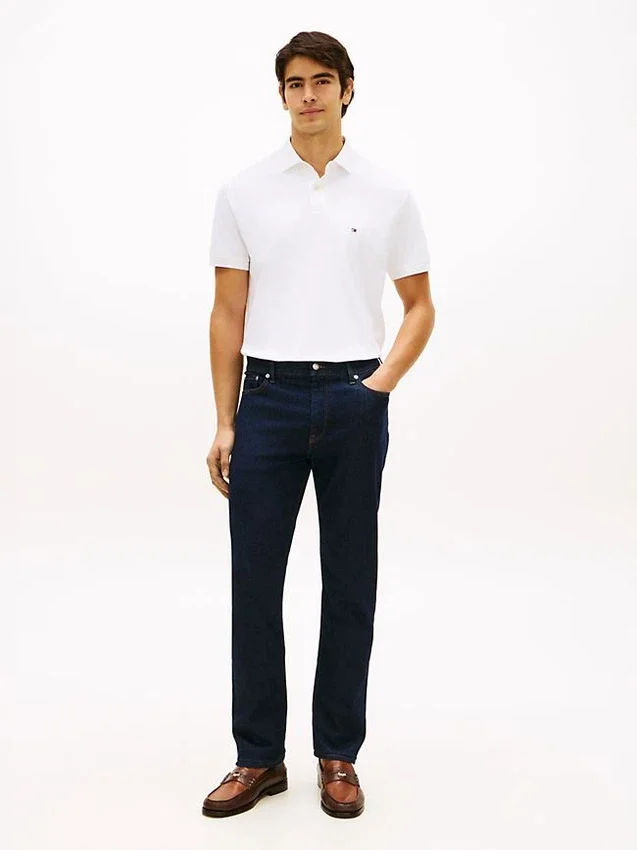 Polo Tommy cu croială regular și material elastic Polo Tommy cu croială regular și material elastic