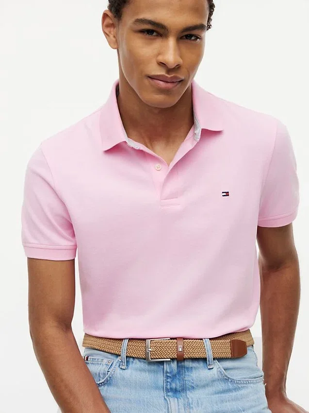 Polo Tommy cu croială regular și material elastic Polo Tommy cu croială regular și material elastic