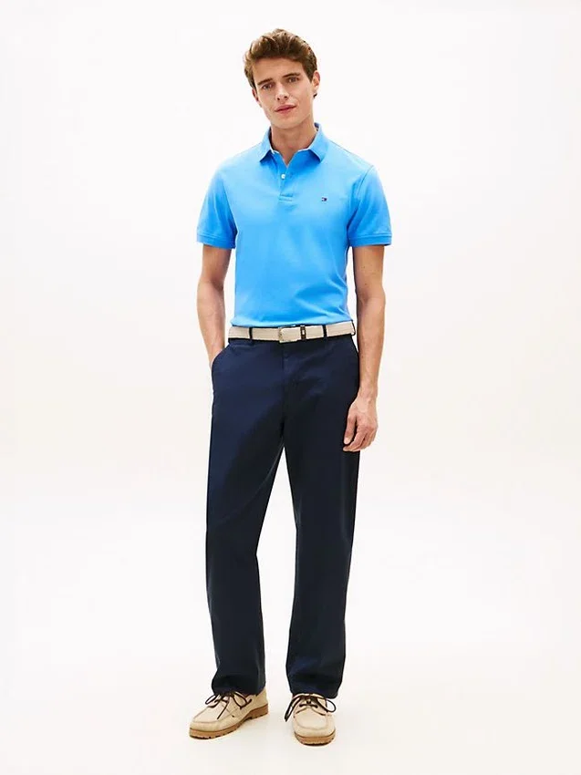 Polo Tommy cu croială regular și material elastic Polo Tommy cu croială regular și material elastic