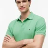 Polo Tommy cu croială regular și material elastic