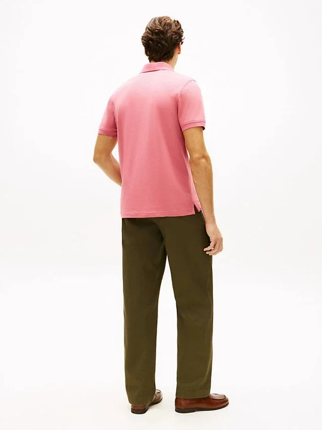 Polo Tommy cu croială regular și material elastic Polo Tommy cu croială regular și material elastic