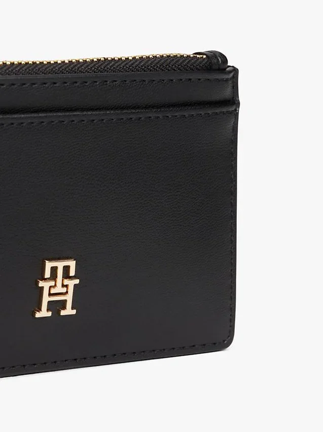 Portcard cu fermoar și logo monogramă Portcard cu fermoar și logo monogramă