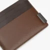 Portcard din piele cu textură granulată Portcard din piele cu textură granulată