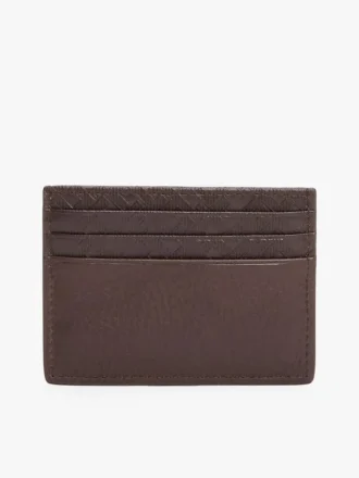 Portcard din piele granulată cu monogramă Portcard din piele granulată cu monogramă