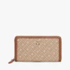 Portofel cu fermoar și jacquard cu monogramă Portofel cu fermoar și jacquard cu monogramă