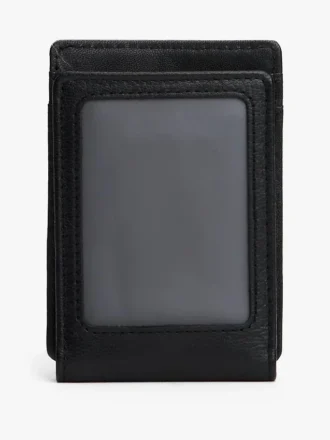 Portofel magnetic din piele granulată, cu două compartimente Portofel magnetic din piele granulată, cu două compartimente