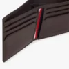Portofel pliat din piele cu textură granulată Portofel pliat din piele cu textură granulată