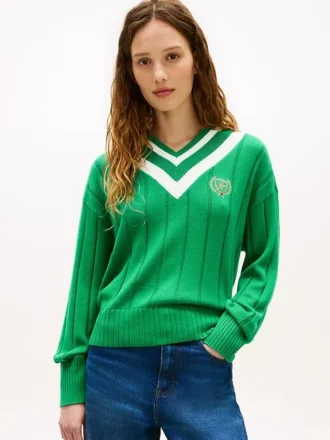 Pulover Cricket cu logo frunză de laur