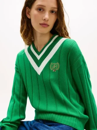 Pulover Cricket cu logo frunză de laur
