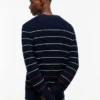 Pulover cu dungi Tommy Jeans, croială slim