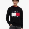 Pulover cu guler rotund și logo Tommy Jeans