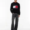 Pulover cu guler rotund și logo Tommy Jeans