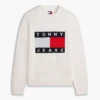 Pulover cu guler rotund și logo Tommy Jeans